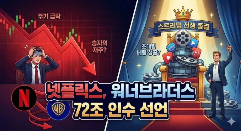 넷플릭스 장 전 폭락. 승자의 저주? 피로스의 승리?