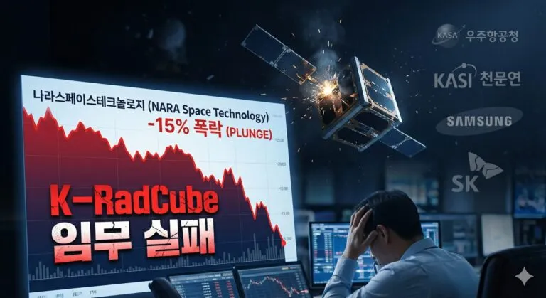 성공하면 ‘K-우주’, 실패하면 ‘느그’스페이스? 나라스페이스 15% 폭락의 이면(w. K-라드큐브)